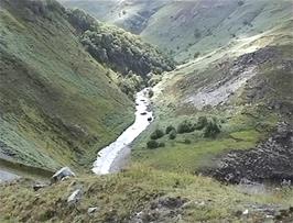 The valley beyond the Llyn Brianne dam, 11.2 miles into the ride